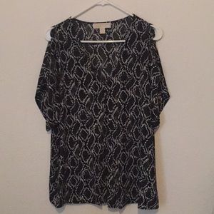 Women’s Michael Kors Cold Shoulder  Snakeskin Top